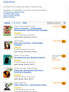 Null Papier dominiert Klassiker-Sparte bei Libri.de