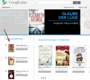 Null Papier Verlag mit Grimms Märchen Platz 1 bei Google Play Books
