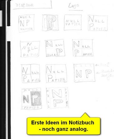 Logo Null Papier - Entwurf