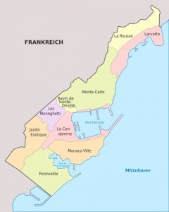 Die neun Stadtbezirke Monacos